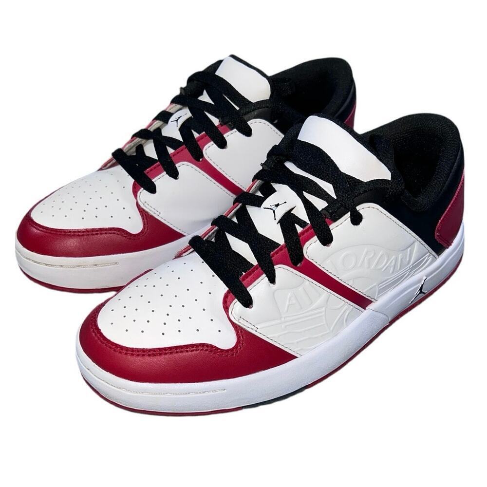 Nike Air Jordan Low Sneakers White Red Black | Youth 7Y/Women’s 8.5 | FB4412-611